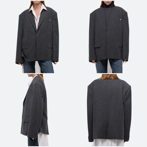 Helmut Lang Unisex Oversized Boxy Wool Blend Driver Blazer